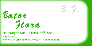 bator flora business card